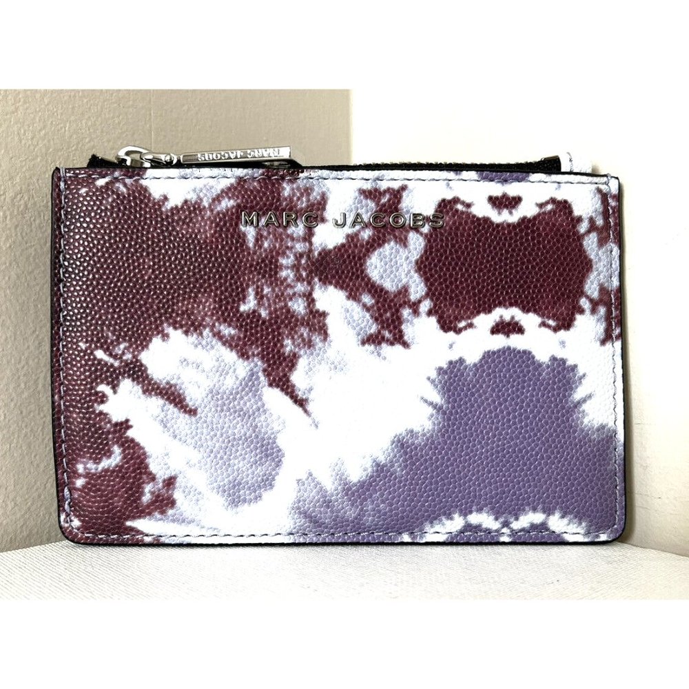 New Marc Jacobs Large Slim Card Holder Languid Lavander Multi